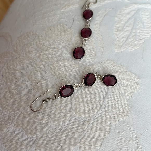 Handmade! Genuine amethyst light color in a 3 stone 925 silver - Picture 4 of 5